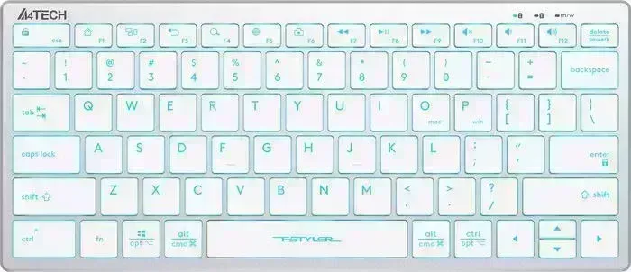 Клавиатура A4TECH Fstyler FX61 белый USB slim (FX61 WHITE)