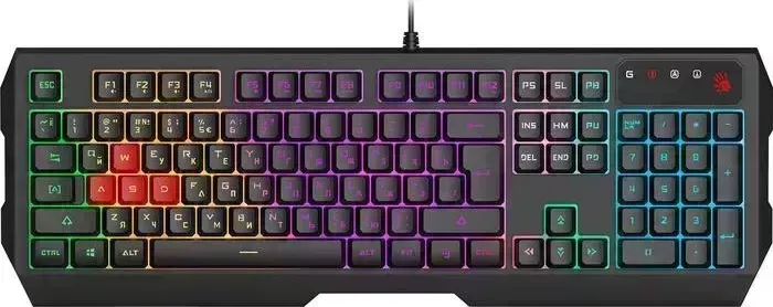 Клавиатура A4TECH Bloody B140N черный USB Multimedia for gamer (подставка для запястий) (B140N)