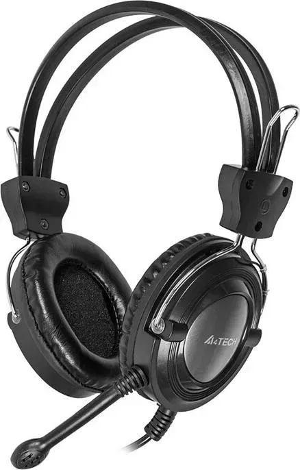 Наушники A4TECH с микрофоном HS-19 серебристый/черный 2м накладные оголовье (HS-19 (GREY))