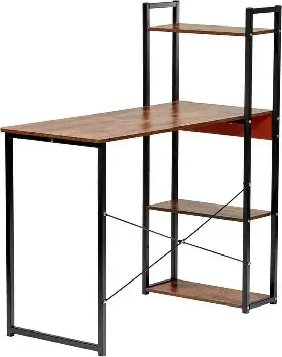 Стол письменный Bradex Frame 100x45x110 с полками, дерево лофт-черный (FR 0692)