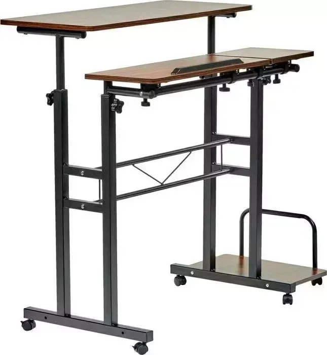 Стол Bradex многофункциональный Shuttle 80х58х80-130 темное дерево-черный (FR 0690)