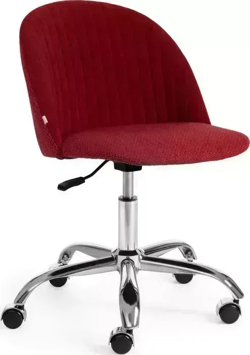 Кресло офисное TetChair Melody флок/ткань, бордо/красный 10 / MJ190-11