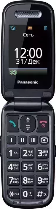 Мобильный телефон PANASONIC TU456 черный раскладной