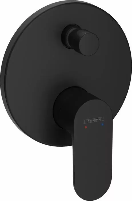 Смеситель для ванны Hansgrohe Rebris S с механизмом, матовый черный (72466670, 01800180)