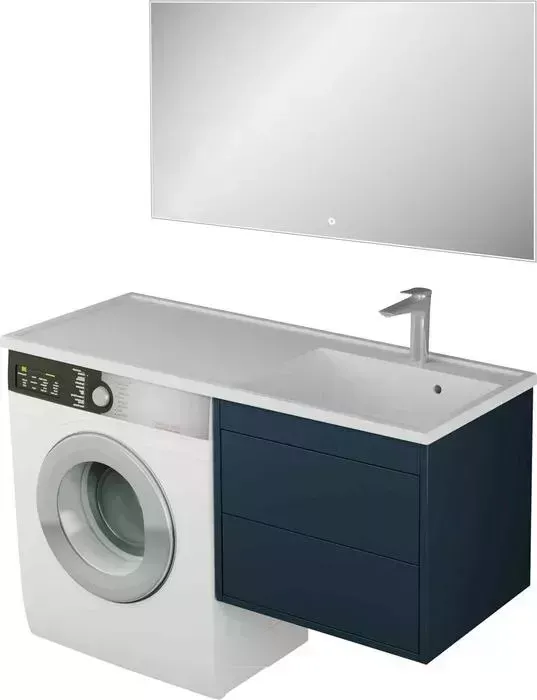 Мебель для ванной Veneciana Nera 55 (120) правая, два ящика, индиго