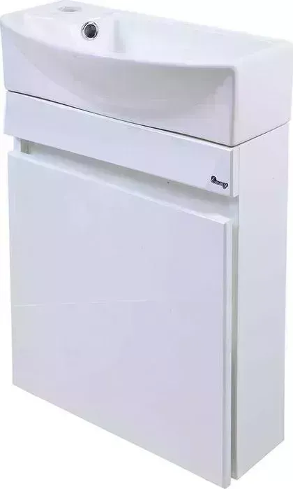 Тумба с раковиной Emmy с Мия 46х23 левая, белая (mia46melbel-l.X, 805-7946L)