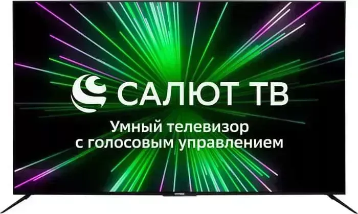 Телевизор HYUNDAI H-LED75BU7002 Smart Салют ТВ Metal черный / 4K Ultra HD