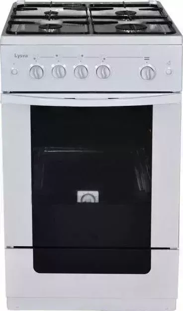 Плита газовая ЛЫСЬВА ГП 400 М2С-2У белый (стекл. крышка) реш.сталь