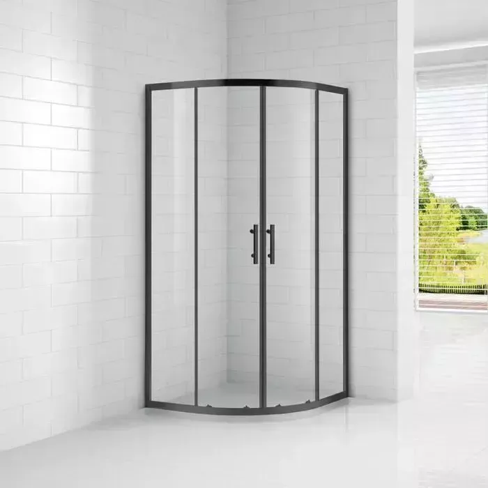 Душевой уголок CEZARES Eco 100х100 прозрачный, черный (ECO-O-R-2-100-C-NERO)