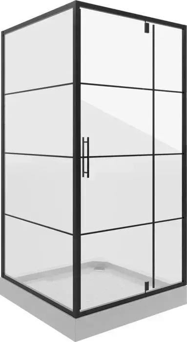 Душевой уголок NIAGARA Nova 90х90 прозрачная, черный (02900831BLACK)