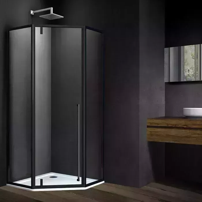 Душевой уголок Vincea Penta 100х100 прозрачный, черный (VSP-3P100CLB)
