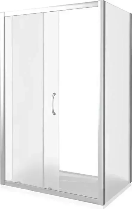 Душевой уголок Good Door Latte WTW+SP+SP 140х80 с поддоном, матовый Grape, хром матовый