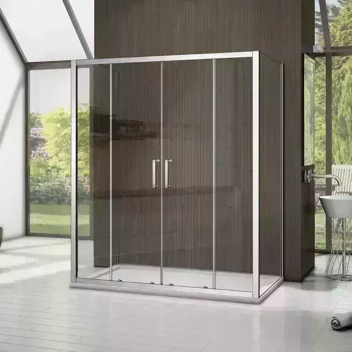 Душевой уголок Good Door Latte WTW-TD+SP+SP 160х90 с поддоном, прозрачный, хром матовый