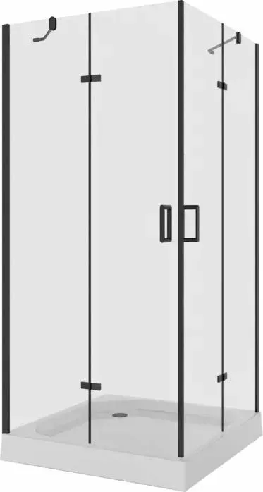 Душевой уголок NIAGARA Nova 90x90 с поддоном, прозрачный, черный (NG-6813-08 BLACK, 90901Q)