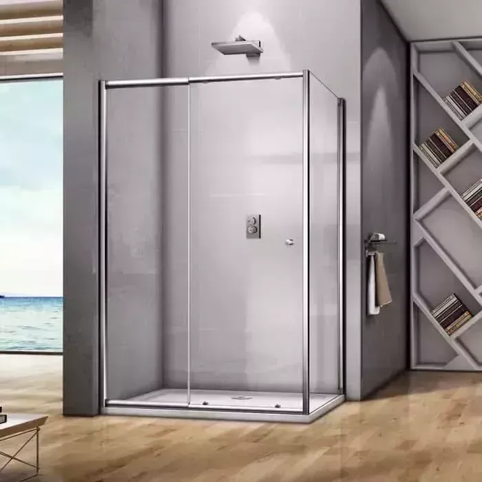 Душевой уголок Good Door Lira WTW+SP 100x100 с поддоном, прозрачный, хром