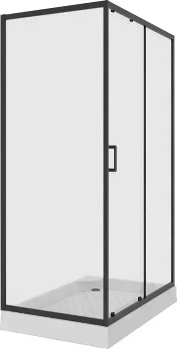 Душевой уголок NIAGARA Nova 120x80 с поддоном, прозрачный, черный (NG-6812-08 BLACK, NG-120-80Q)
