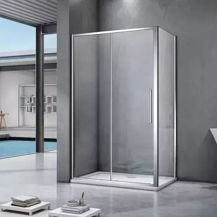 Душевой уголок Good Door Idea WTW+SP 110x80 с поддоном, прозрачный, хром