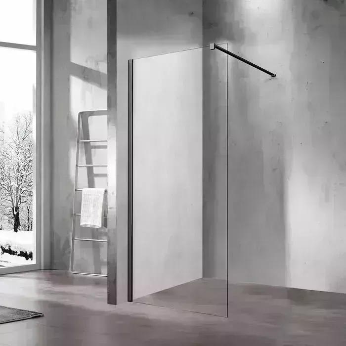 Душевой уголок Vincea Walk-In VSW-1H 110х120х200 профиль черный матовый, стекло прозрачное (VSW-1H110CLB)