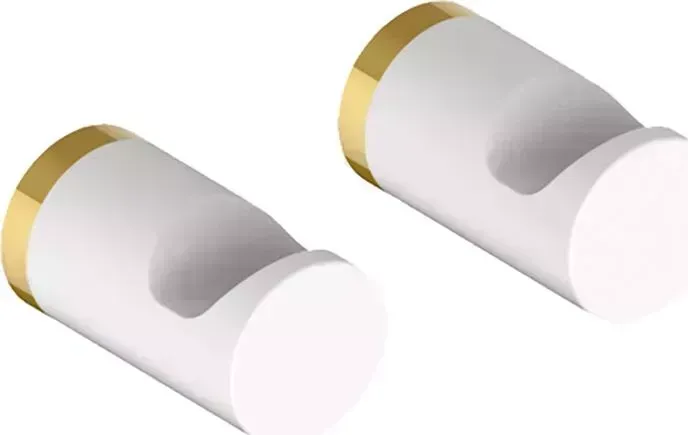 Комплект IDDIS крючков Petite 2 шт, белый матовый с желтым золотом (PET2SY1i41)