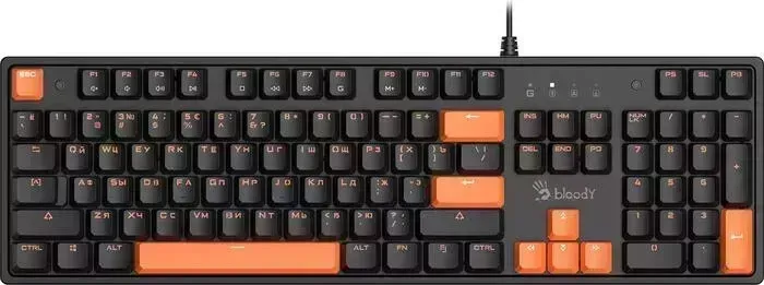 Клавиатура A4TECH Bloody S510 механическая черный USB for gamer (S510 BLACK BLMS RED)
