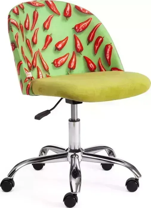 Кресло офисное TetChair Melody ткань/флок олива, Botanica 03 pepper / 23
