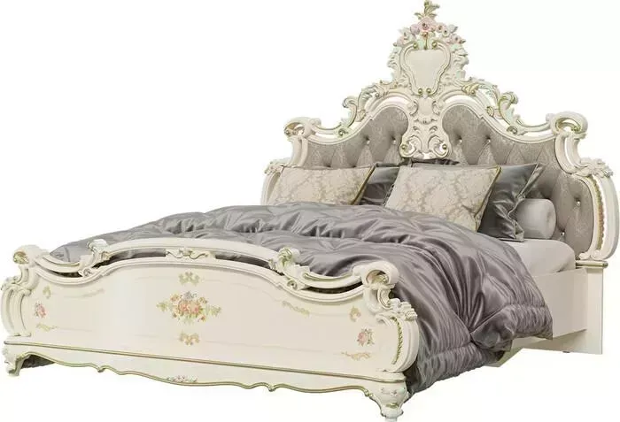 Кровать Мэри Шейх СШ-03 1800х2000, цвет слоновая кость