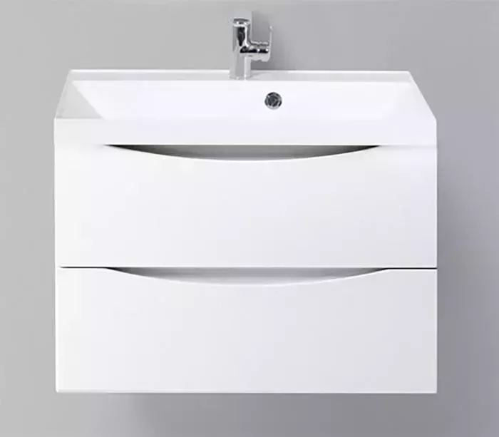 Тумба с раковиной BELBANGO с Marino-Cer 70 Bianco Lucido (MARINO-CER-700-2C-SO-BL-P, BB-0321-70-LVB)