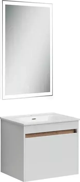 Мебель для ванной Sancos Smart 60 два ящика, белый глянец
