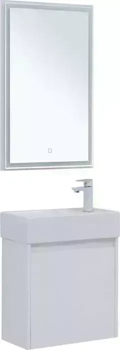 Мебель для ванной AQUANET Nova Lite 50 одна дверка, белый глянец