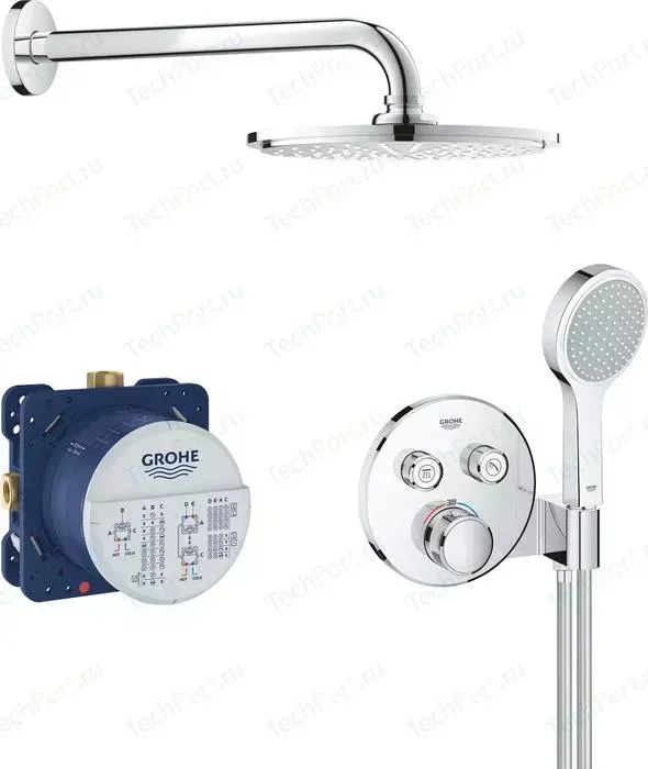 Душевая система Grohe Grohtherm SmartControl с термостатом, хром (34743000)