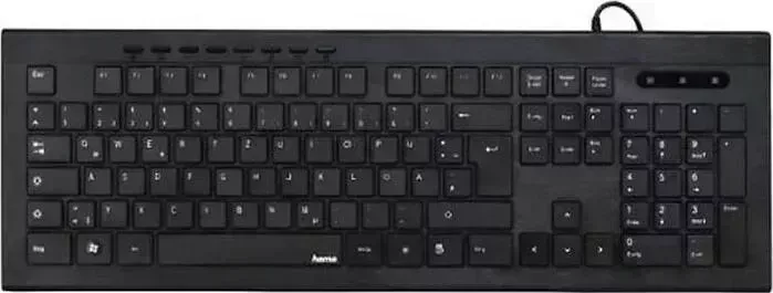 Клавиатура HAMA Anzano черный USB Multimedia