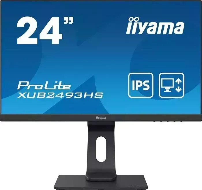 Монитор IIYAMA 23,8" ProLite XUB2493HS-B4 1920x1080@75 Гц IPS 16:9 4ms VGA HDMI DP 80M:1 1000:1 178/178 250cd HAS Pivot Tilt (XUB2493HS-B4)