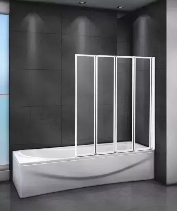 Шторка для ванны CEZARES Relax V-4 90x140 правая, матовая Punto, серый (RELAX-V-4-90/140-P-Bi-R)