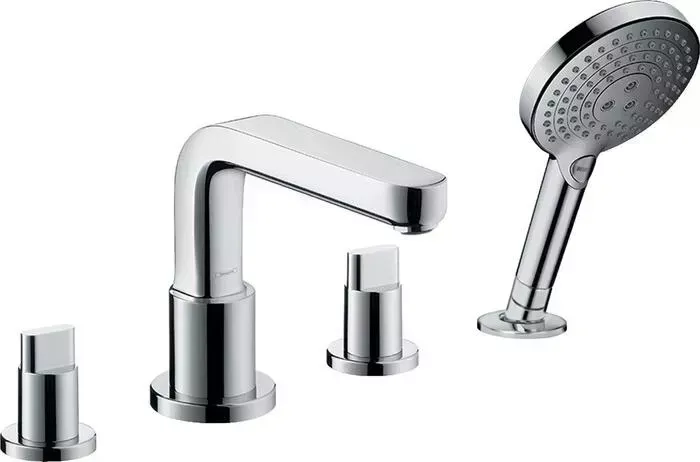 Смеситель на борт ванны Hansgrohe Metris S с механизмом, хром глянцевый (31443000, 13244180)