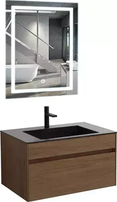 Мебель для ванной Vincea Chiara 80х48 T.Oak.B дуб темный