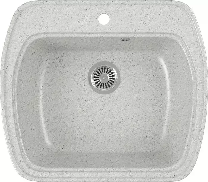 Мойка кухонная GREENSTONE GRS-11-310 серый, с сифоном