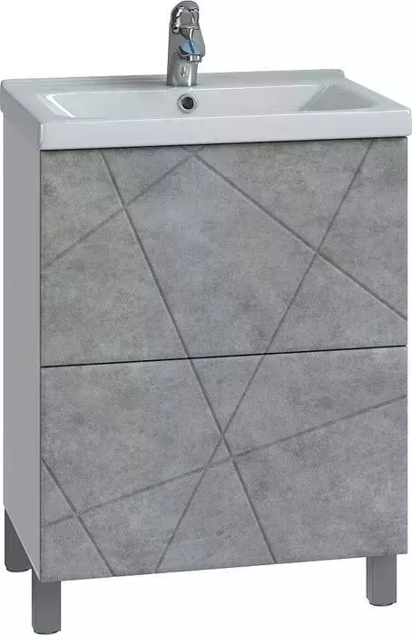 Тумба под раковину VIGO Geometry 2-600 бетон (4640027142299)