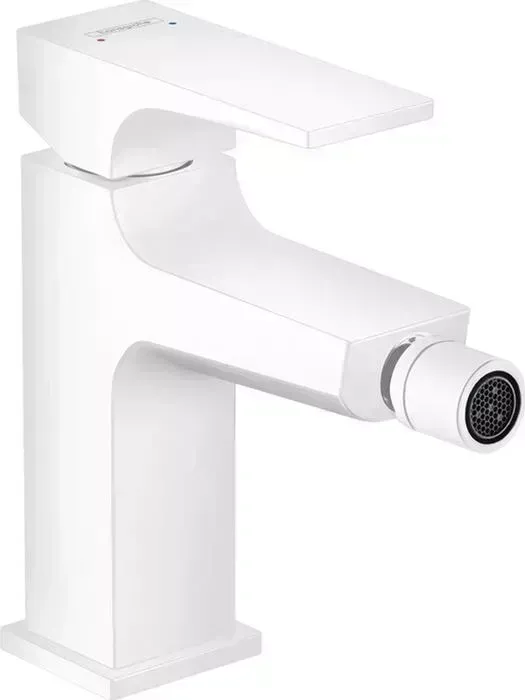 Смеситель для биде Hansgrohe Metropol с донным клапаном, белый матовый (32520700)