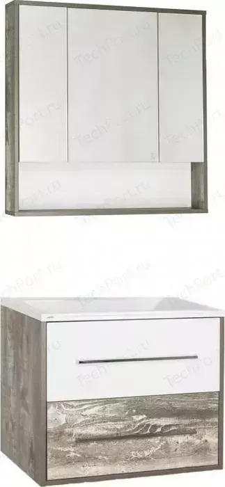 Мебель для ванной Style line Экзотик 80 бетон экзотик, белый глянец, Бали 80