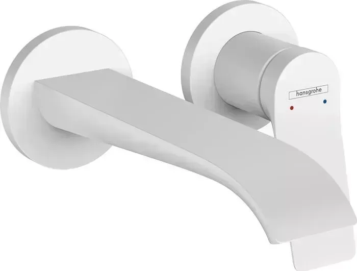 Смеситель для раковины Hansgrohe Vivenis механизма 13622180, с донным клапаном, белый матовый (75050700)