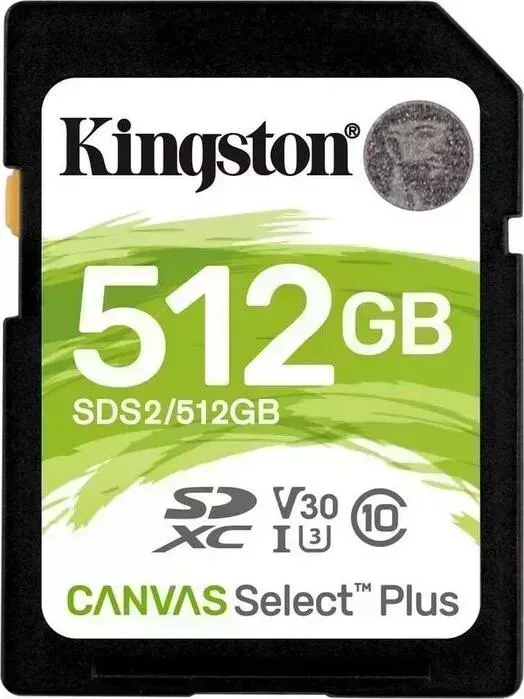 Флеш карта KINGSTON SDXC 512Gb Class10 SDS2/512GB Canvas Select Plus w/o adapter (SDS2/512GB)