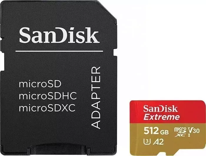 Карта памяти SANDISK microSD 512Gb Class10 SDSQXA1-512G-GN6MA Extreme + adapter