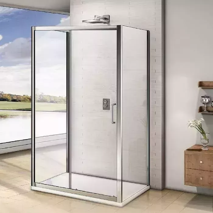 Душевой уголок Good Door Neo WTW+SP+SP 120х80 с поддоном, прозрачный, хром