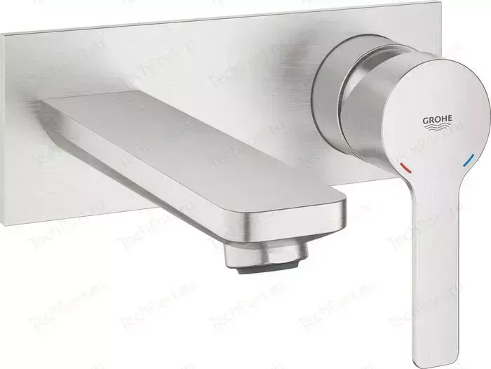 Смеситель для раковины Grohe Lineare встраиваемый, на два отверстия, механизма 23571, суперсталь (19409DC1)