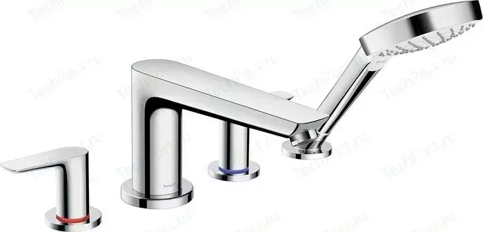 Смеситель на борт ванны Hansgrohe Talis E с механизмом, хром (71748000, 13244180)