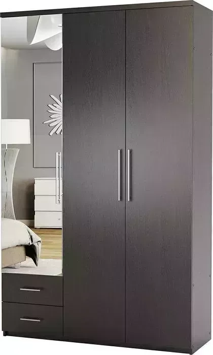 Шкаф Шарм-Дизайн трехдверный Комфорт МКЯ-32/1 150х45 с зеркалами, венге
