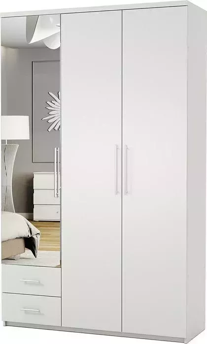 Шкаф Шарм-Дизайн трехдверный Комфорт МКЯ-32/1 135х60 с зеркалами, белый