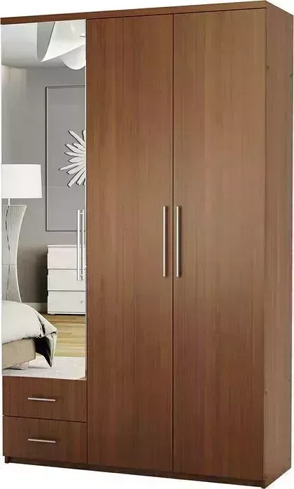 Шкаф Шарм-Дизайн трехдверный Комфорт МКЯ-32/1 105х60 с зеркалами, орех