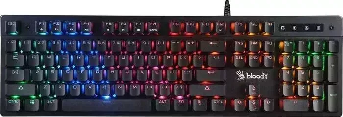 Клавиатура A4TECH Bloody B500N, серый, USB LED