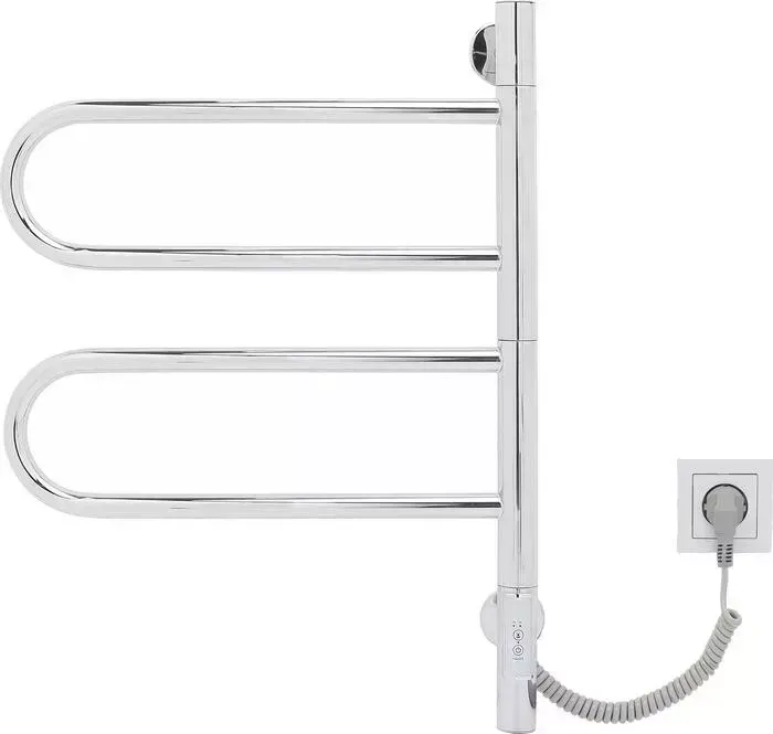Полотенцесушитель электрический Vincea 44x60 поворотный, хром (VTD-1R1CE)